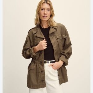 Buck Mason Reverse Sateen Field Jacket Olive Green XS